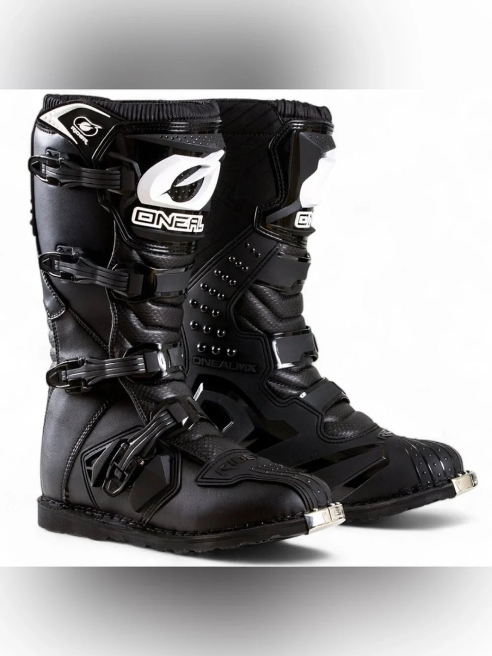 Oneal Rider Pro Size 12 Black Racing Pro Motocross Sport Boots 0325-110 MX